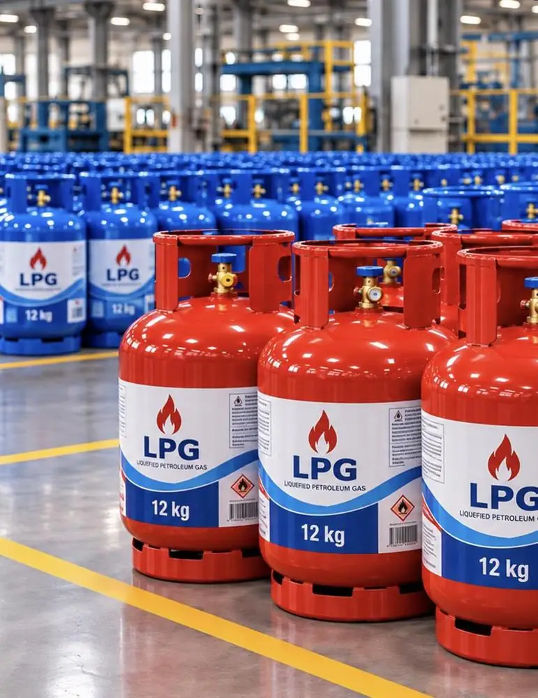 Filled LPG cylinders